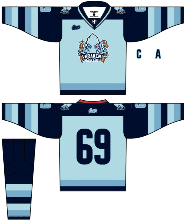Kraken Cold Ones V-Neck - Custom Jerseys - Image 2